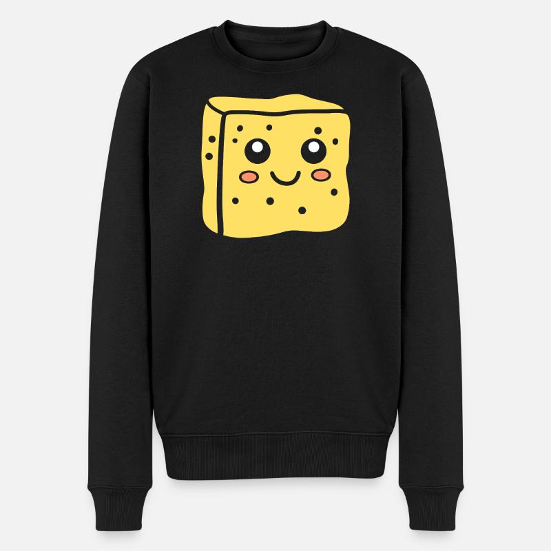 Spongeface Adorable Illustration éponge - Pull Premium bio Homme - noir