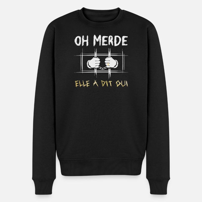 Elle A Dit ui Demande En Mariage Fiançailles - Pull Premium bio Homme - noir