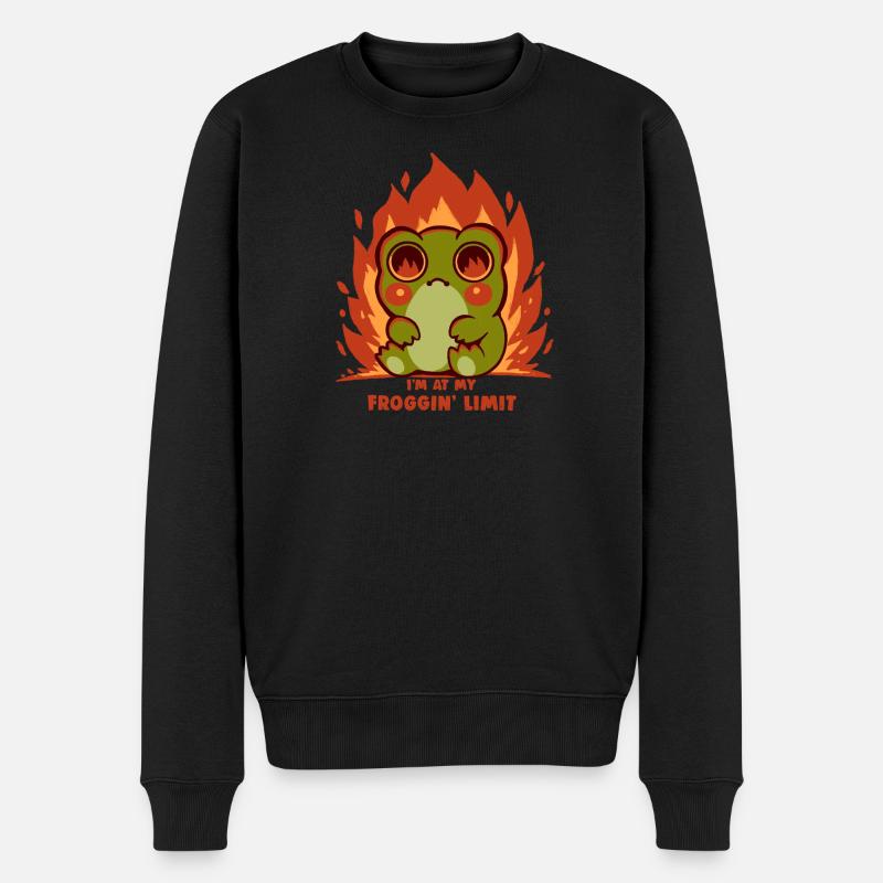 An meinem Froggin Limit - Männer Premium Bio Pullover - Schwarz