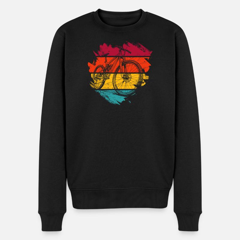 Rétro Vélo Vague Design Abstrait - Pull Premium bio Homme - noir
