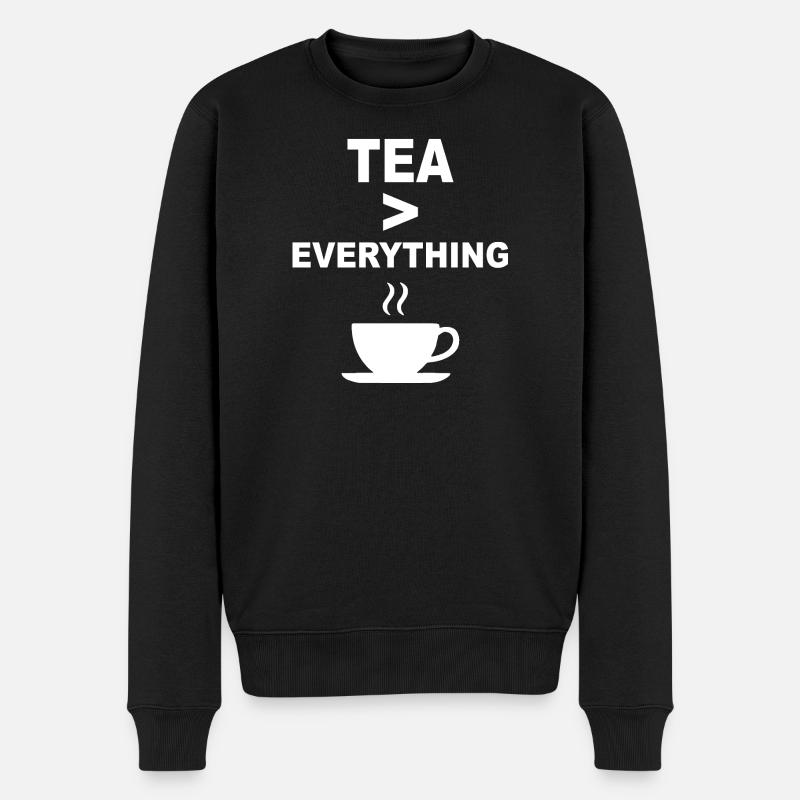 Tee > Alles – Lustiges Teeliebhaber-Design - Männer Premium Bio Pullover - Schwarz