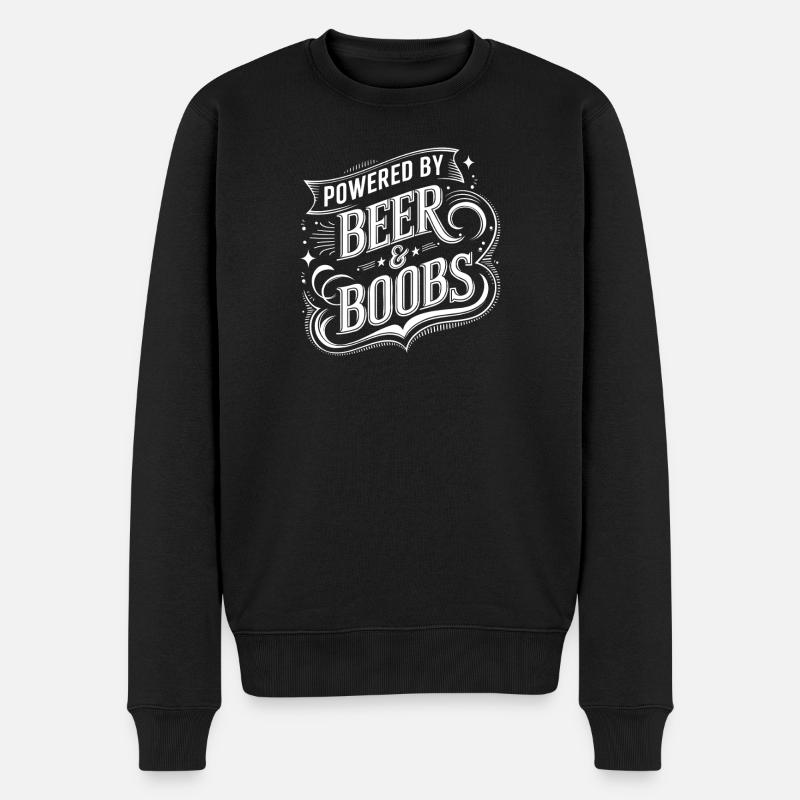 Bier- und Brustfest-Slogan-Design - Männer Premium Bio Pullover - Schwarz