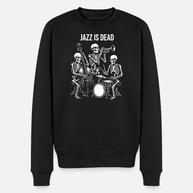 Conception du groupe squelette Dead Jazz - Pull Premium bio Homme - noir