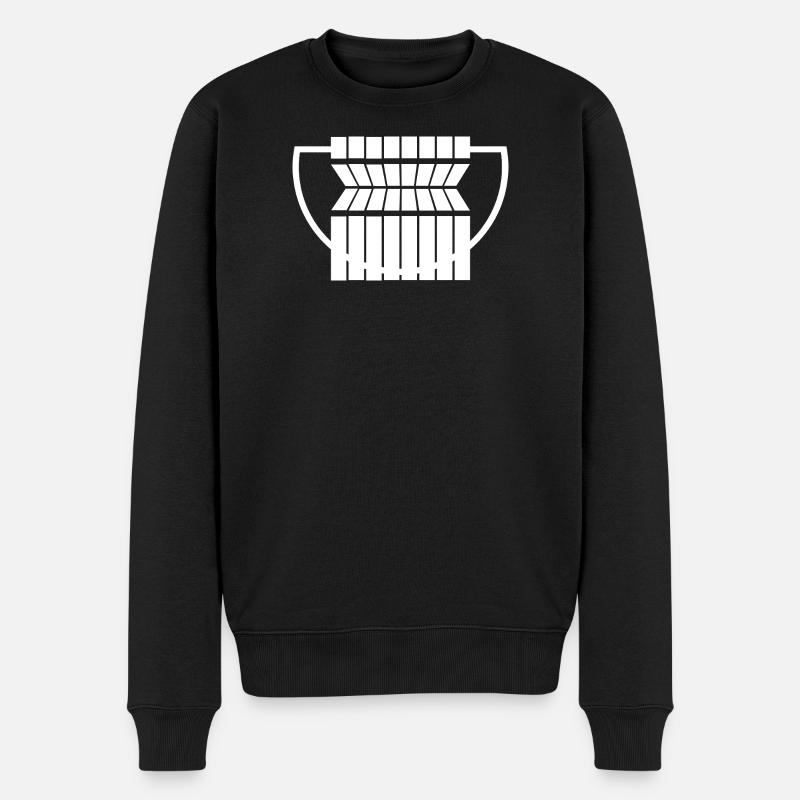 Abstract Geometric Pattern on Monochrome - Men's Premium Organic Jumper - black