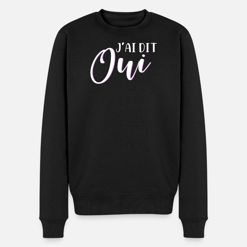 Ich sagte ja - Männer Premium Bio Pullover - Schwarz