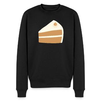 Conception de tranche de gâteau aux noix - Pull Premium bio Homme - noir - Devant - Nico (187cm)