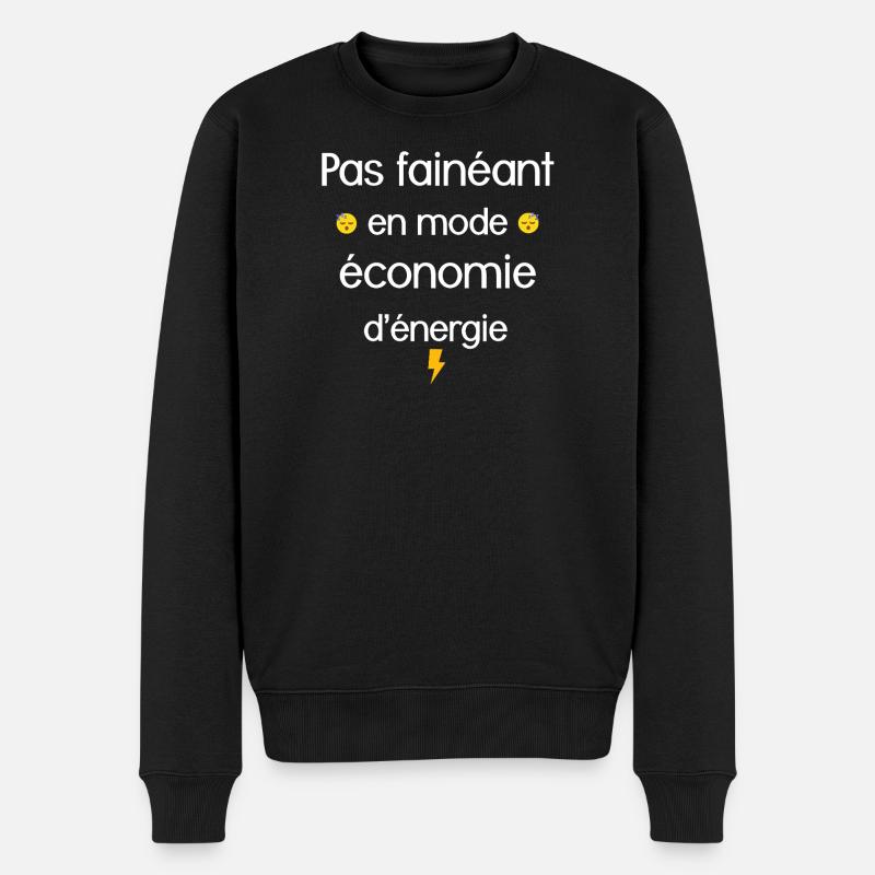 Energetischer und optimistischer Slogan - Männer Premium Bio Pullover - Schwarz