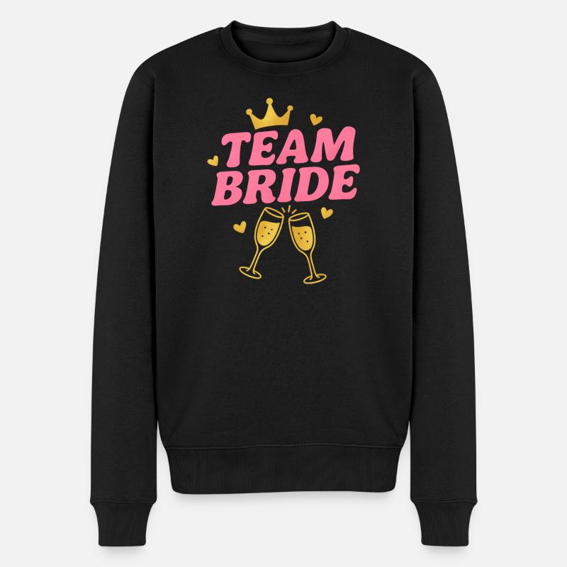 team bride - Männer Premium Bio Pullover - Schwarz