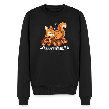 Habitants des arbres Grognements matinaux fatigués Écureuils ronflants - Pull Premium bio Homme - noir - Devant - Nico (187cm)