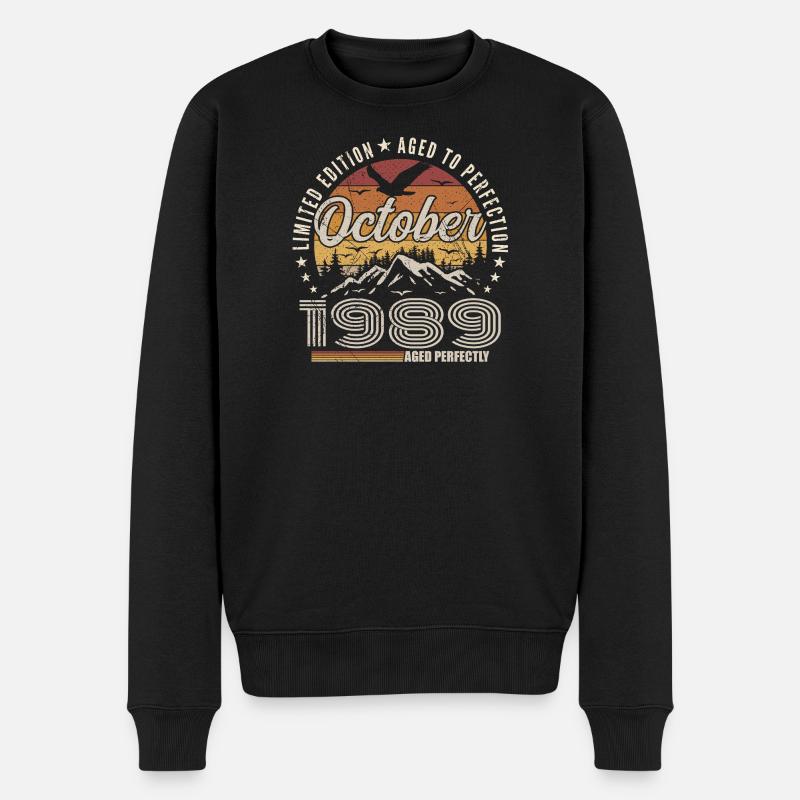 Octobre 1989 Cadeau Anniversaire - Octobre 1989 - Pull Premium bio Homme - noir