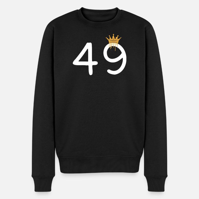 49 - Männer Premium Bio Pullover - Schwarz