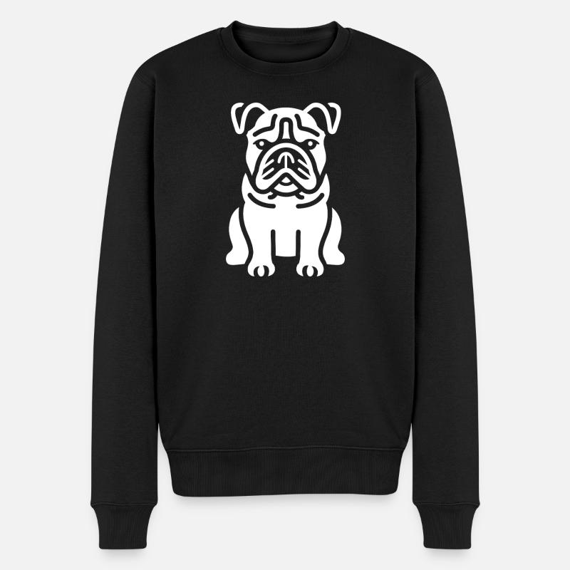 Illustration de Bouledogue Expressive - Pull Premium bio Homme - noir