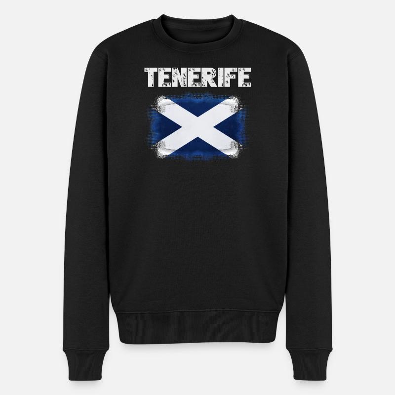 Teneriffa - Männer Premium Bio Pullover - Schwarz