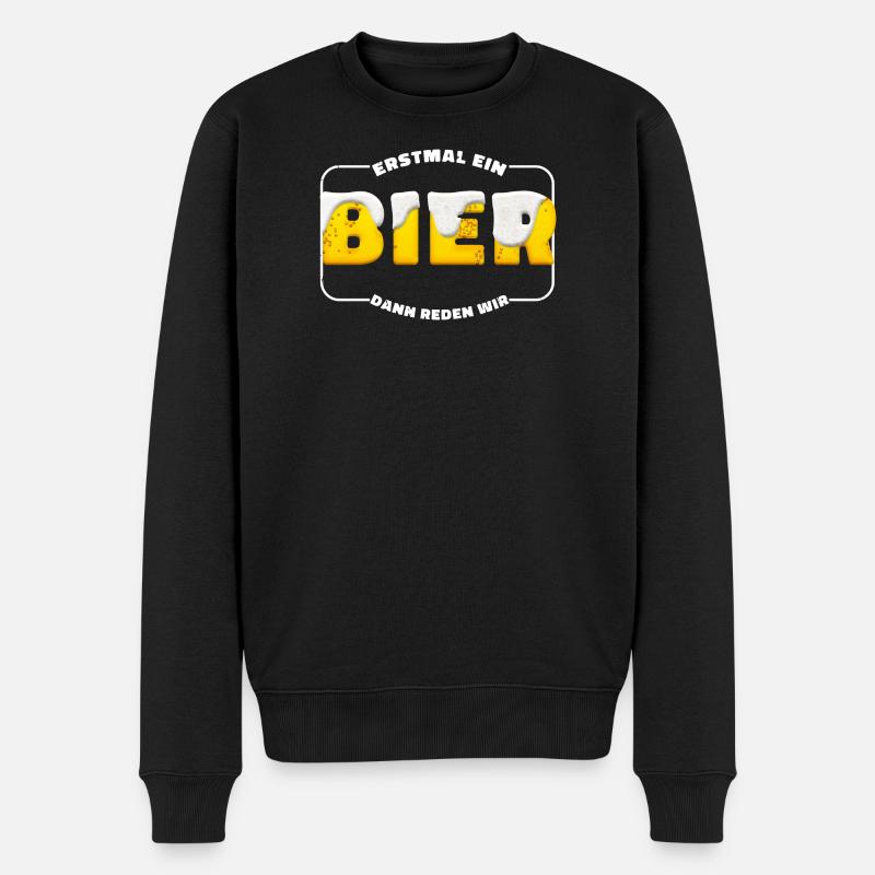 Première bière – barrage, parlons-en - Pull Premium bio Homme - noir