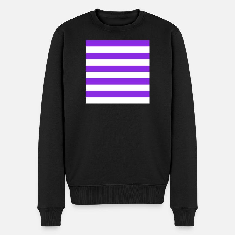 The Stripes - Männer Premium Bio Pullover - Schwarz