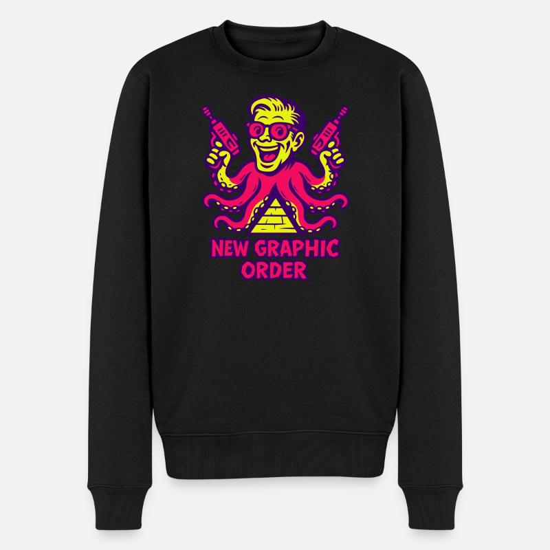 New Graphic Order Supermotiv - Männer Premium Bio Pullover - Schwarz