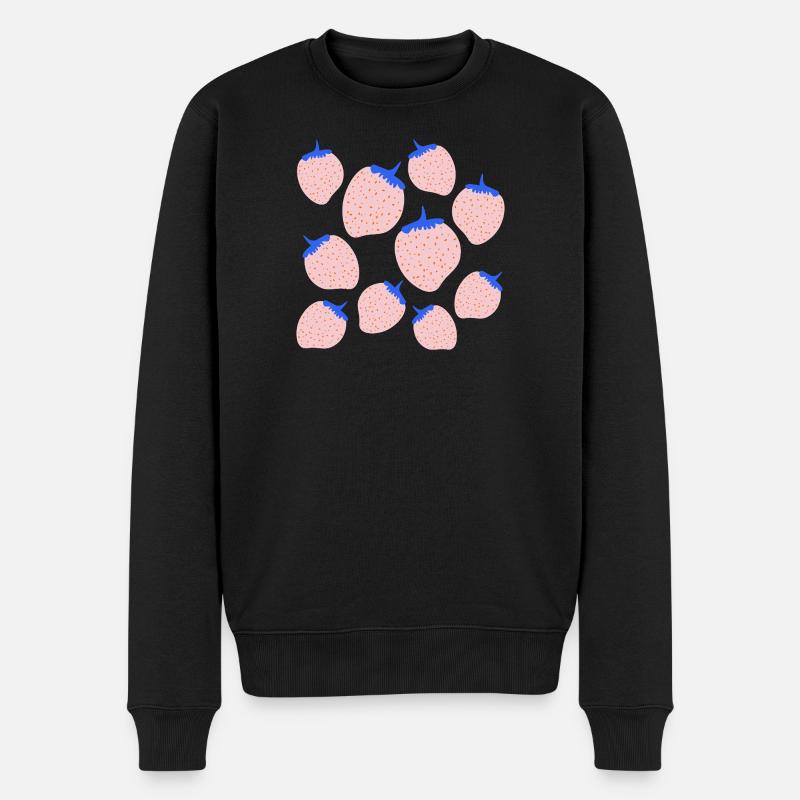 FRAISES BAIES - Pull Premium bio Homme - noir