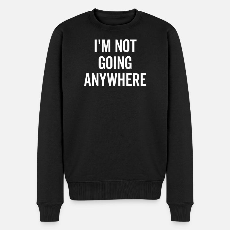 Je ne vais nulle part - Pull Premium bio Homme - noir