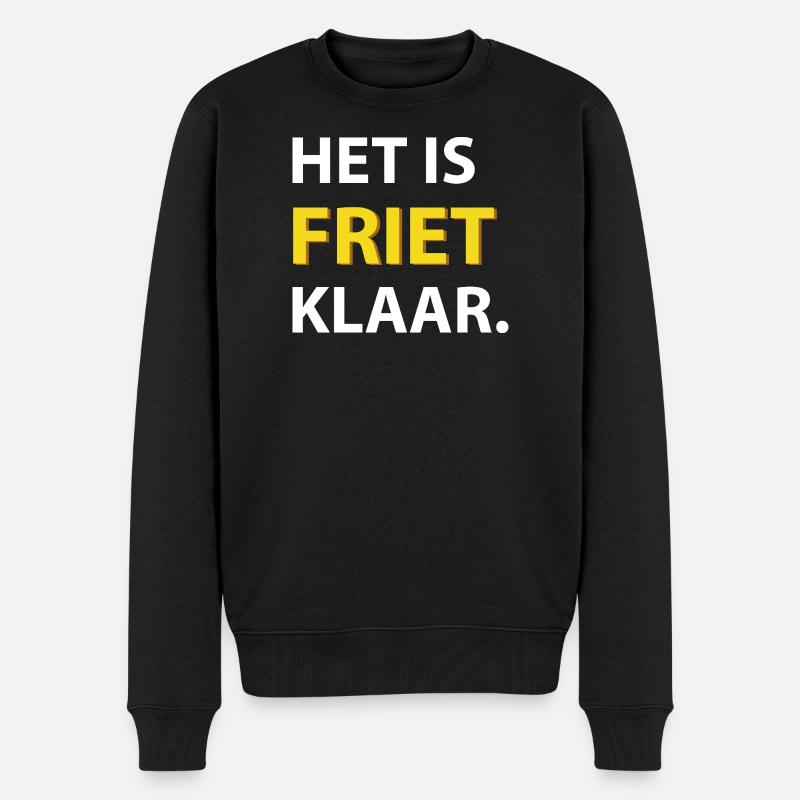 Es sind Pommes frites - Männer Premium Bio Pullover - Schwarz