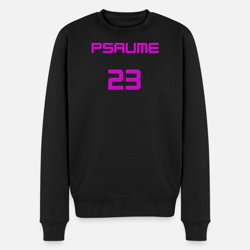 Design Digital Numérique PSAUME 23 - Pull Premium bio Homme - noir