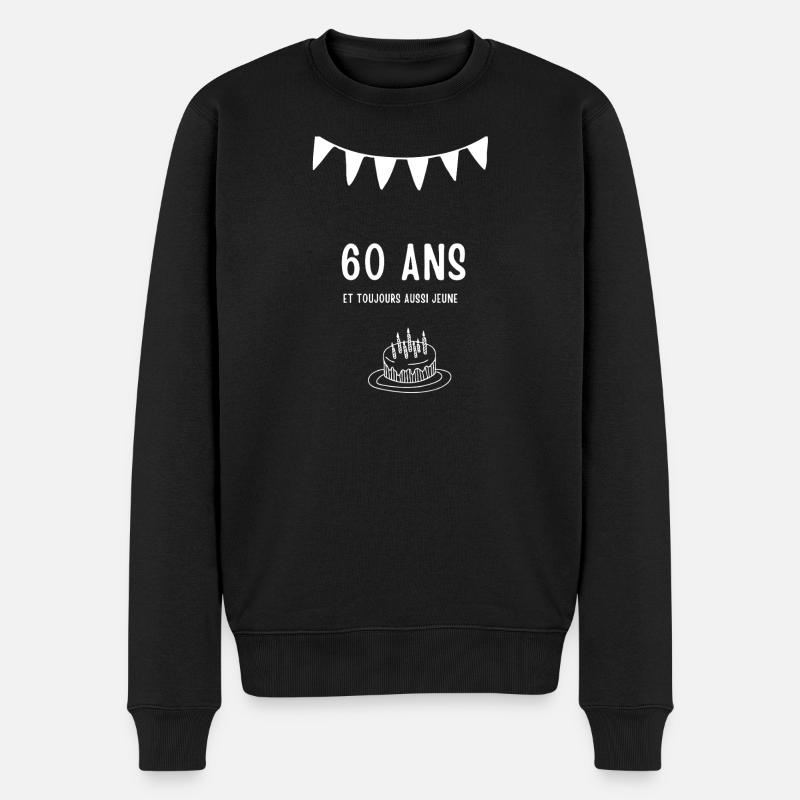Fun 60th Anniversary Celebration - Men's Premium Organic Jumper - black