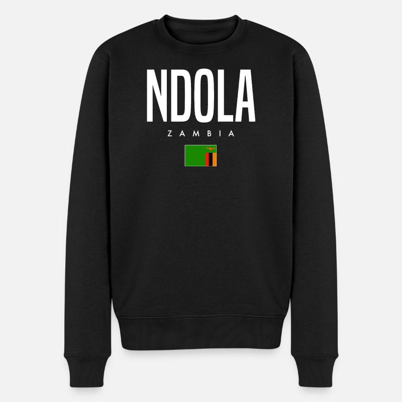 Ndola Sambia - Männer Premium Bio Pullover - Schwarz