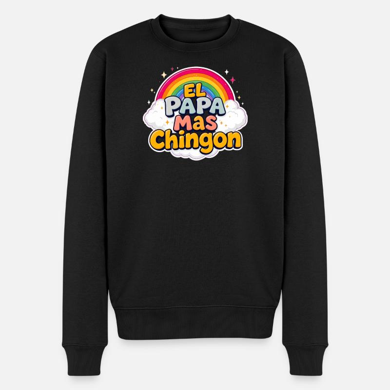 El Papa Mas Chingon - Männer Premium Bio Pullover - Schwarz