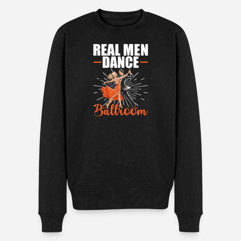 Echte Männer Tanzen Gesellschaftstanz Ballroom - Männer Premium Bio Pullover - Schwarz