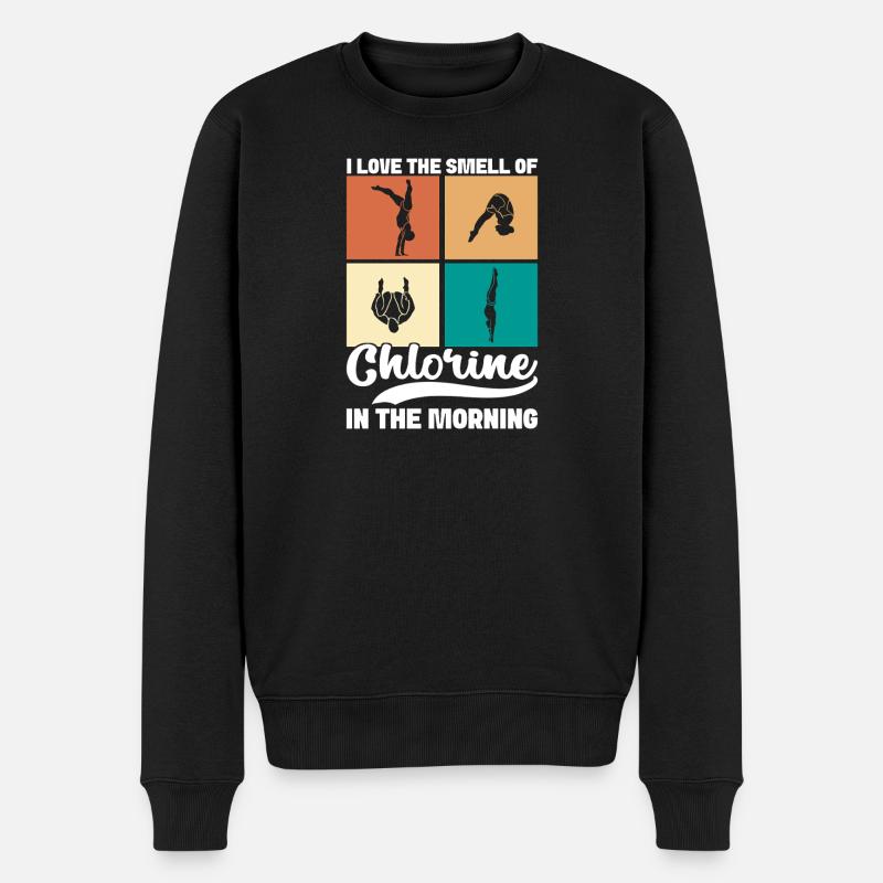 Kunstspringen Turmspringer Sprungbrett - Männer Premium Bio Pullover - Schwarz