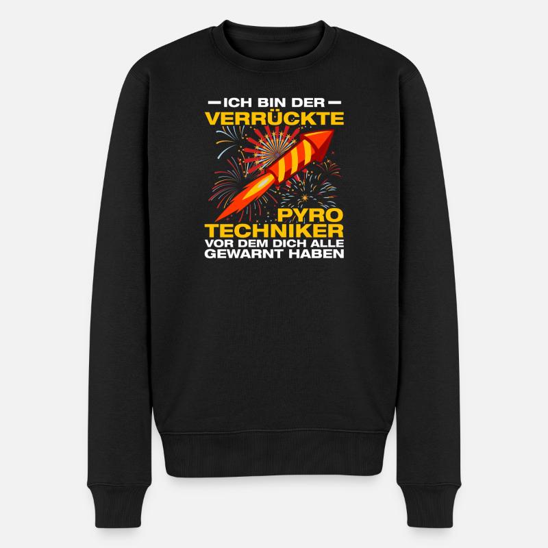Feu d’artifice pyrotechnique fou - Pull Premium bio Homme - noir