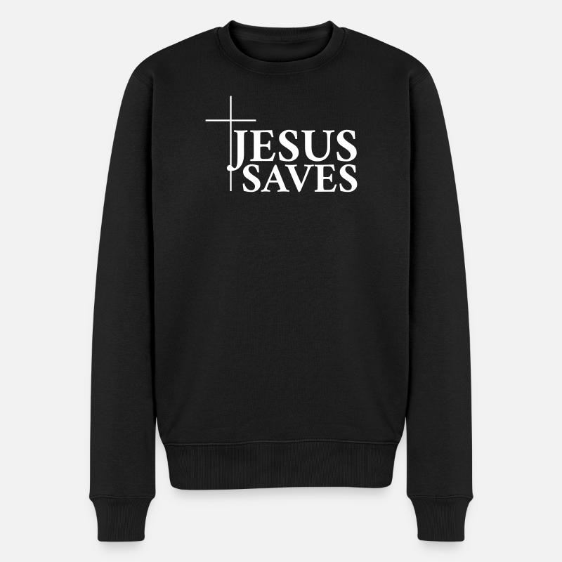 Jésus sauve - Pull Premium bio Homme - noir
