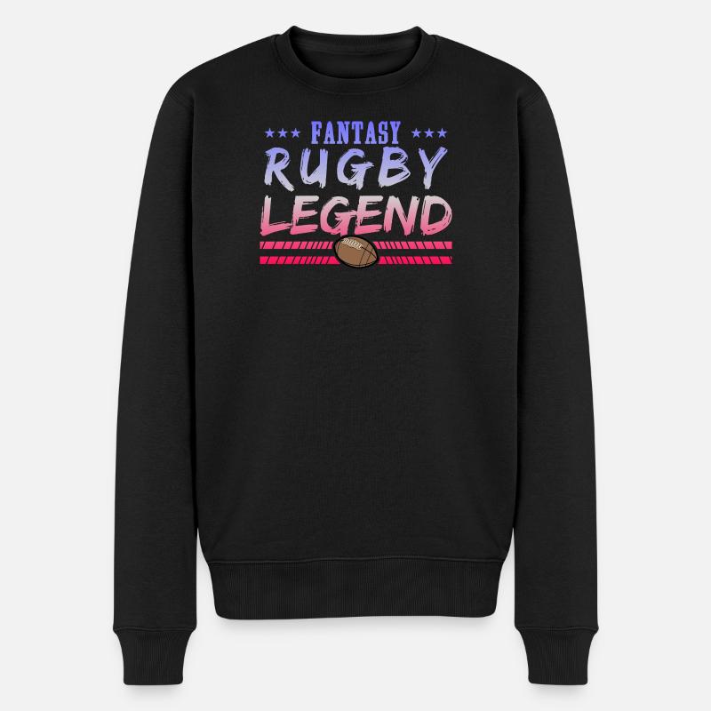 Fantasy Rugby Legend – Cadeau passion rugby - Pull Premium bio Homme - noir
