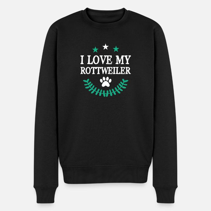 ROTTWEILER - Männer Premium Bio Pullover - Schwarz
