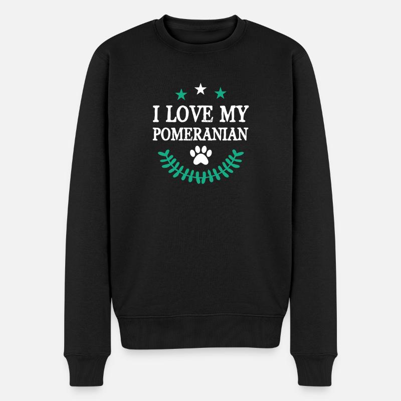 POMERANIAN - Männer Premium Bio Pullover - Schwarz