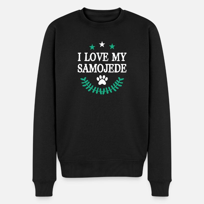 SAMOJEDE - Männer Premium Bio Pullover - Schwarz