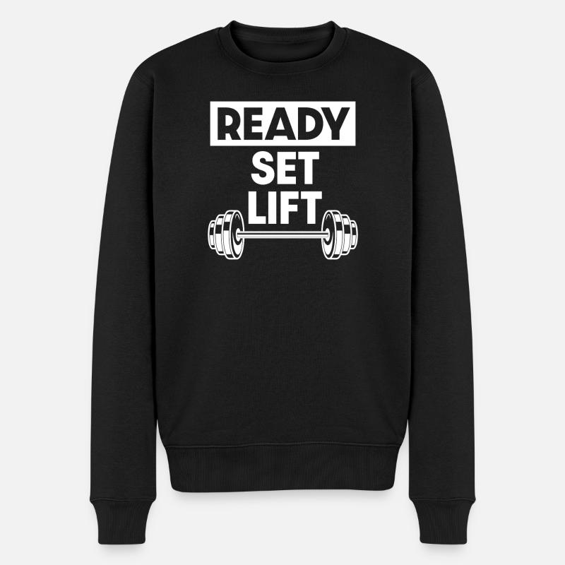 Ready Set Lift - Männer Premium Bio Pullover - Schwarz