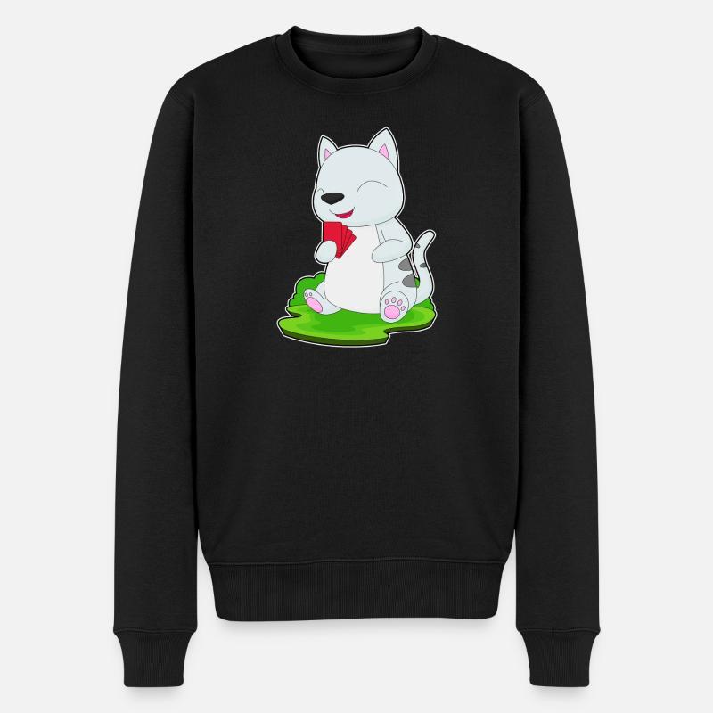Cat Poker Cartes de poker - Pull Premium bio Homme - noir