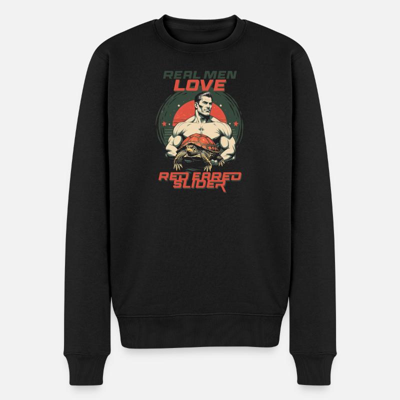 Rotwangen Schmuckschildkröte - Männer Premium Bio Pullover - Schwarz