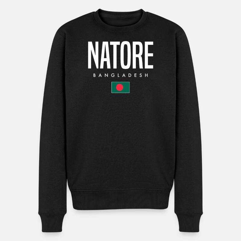 Natore Bangladesch - Männer Premium Bio Pullover - Schwarz