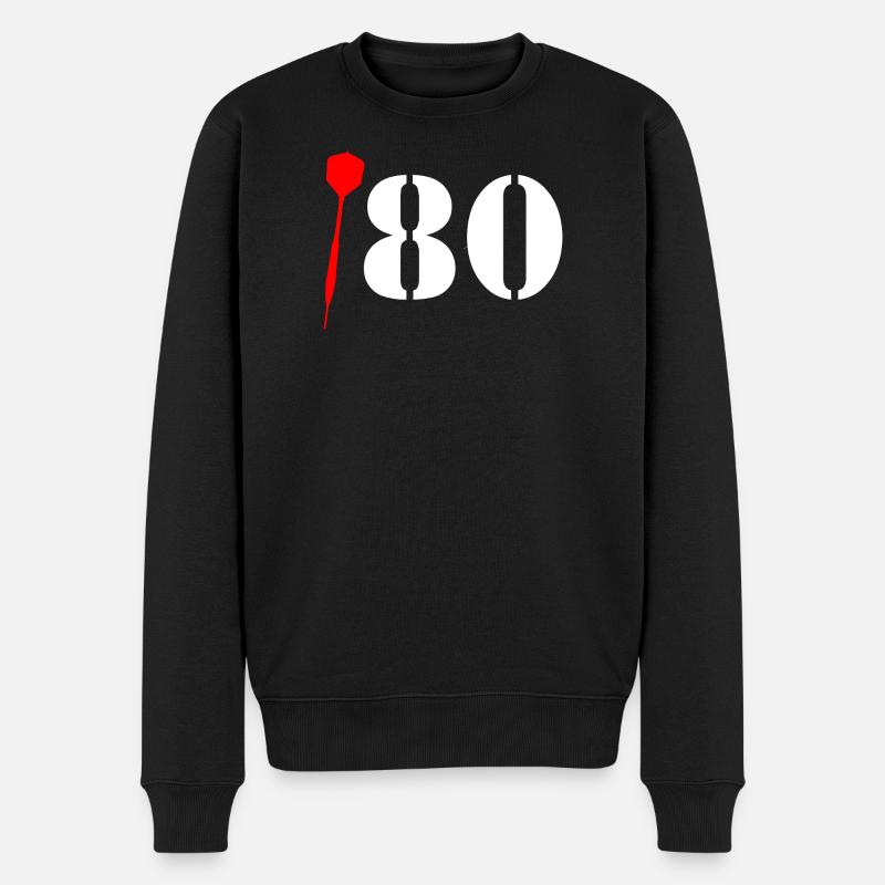 Dart 180 Spruch „Einhundertachtzig!“ Tripple 20 - Männer Premium Bio Pullover - Schwarz
