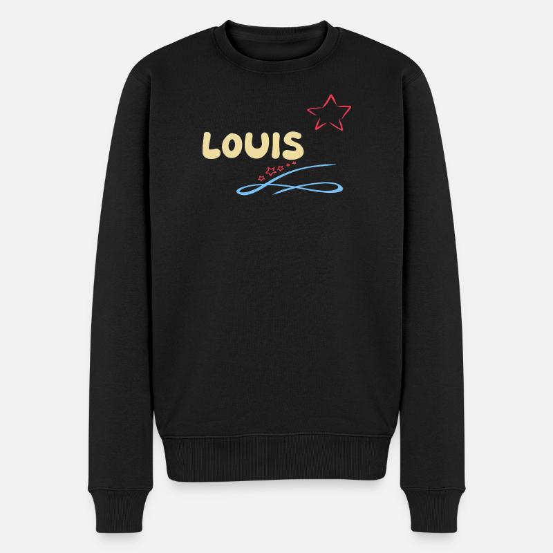 Geschenk für Louis - Männer Premium Bio Pullover - Schwarz
