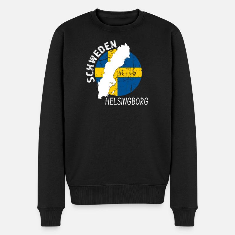 Helsingborg - Männer Premium Bio Pullover - Schwarz