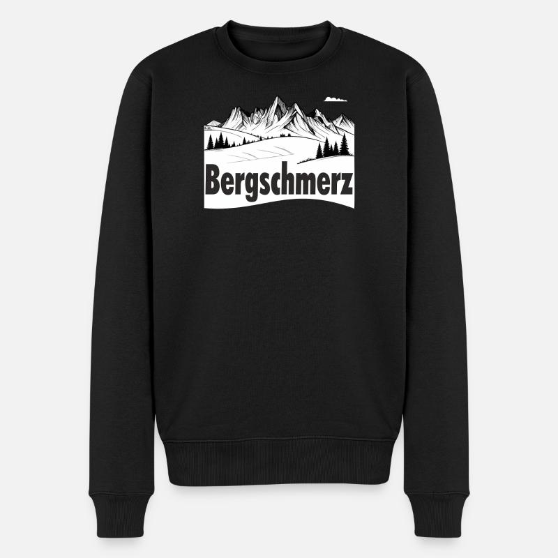 Bergschmerz - Männer Premium Bio Pullover - Schwarz