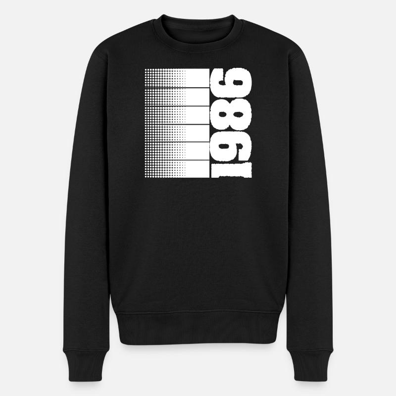 1986 - Männer Premium Bio Pullover - Schwarz
