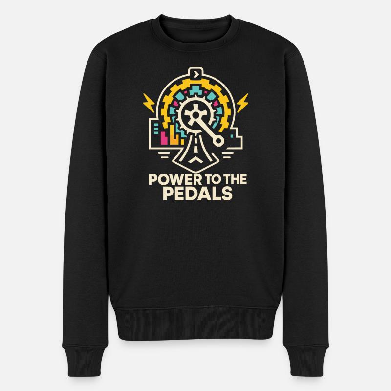 Futuristisches Fahrrad-Design mit Leuchtelementen - Männer Premium Bio Pullover - Schwarz