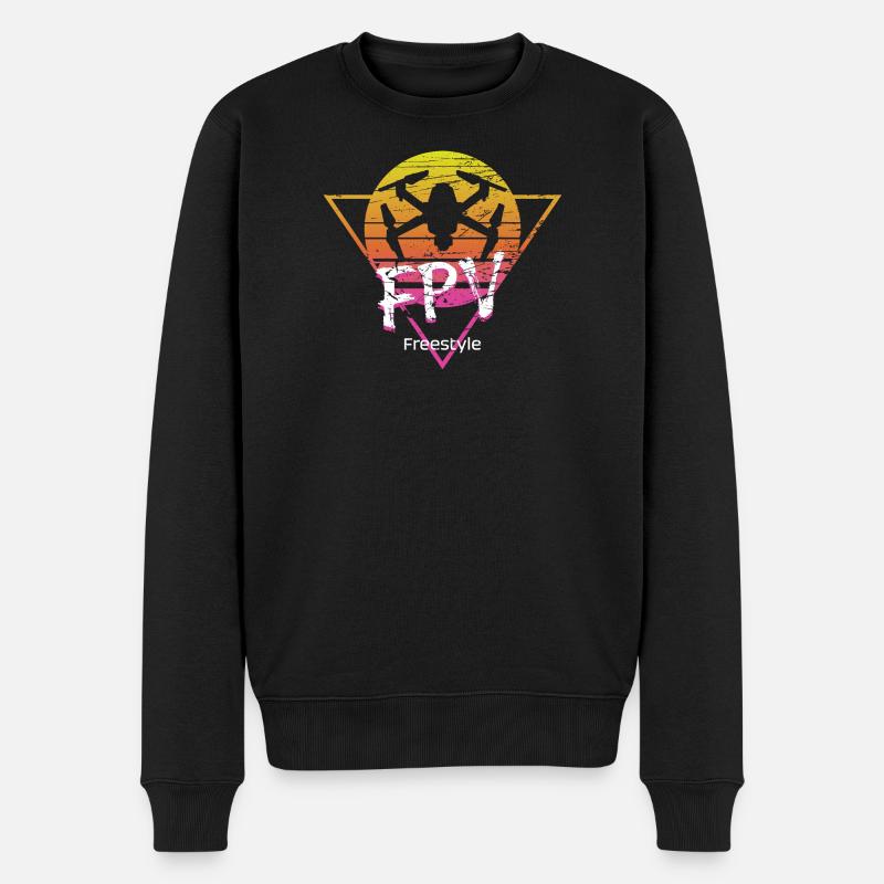 FPV Freestyle Drohne - Männer Premium Bio Pullover - Schwarz