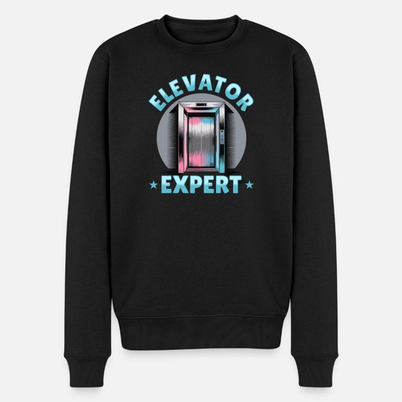 Elevator toddler & kids - Männer Premium Bio Pullover - Schwarz