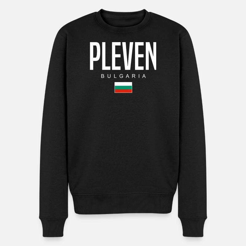 Pleven Bulgarien - Männer Premium Bio Pullover - Schwarz