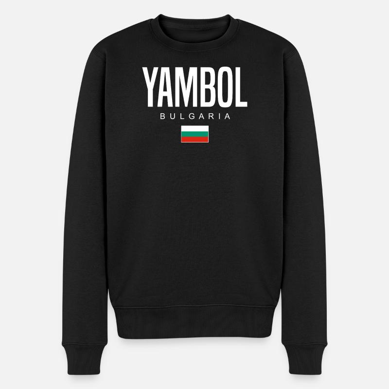 Yambol Bulgarie - Pull Premium bio Homme - noir