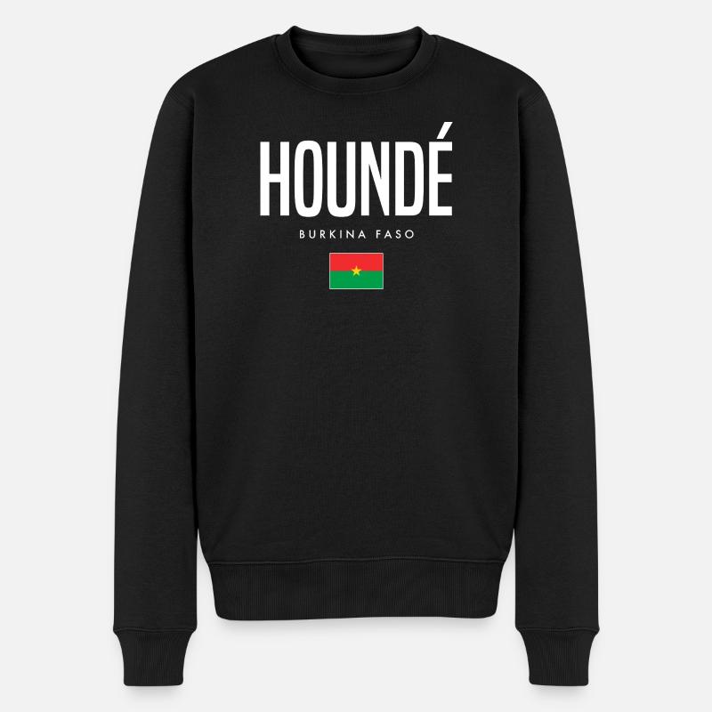 Houndé  Burkina Faso - Männer Premium Bio Pullover - Schwarz